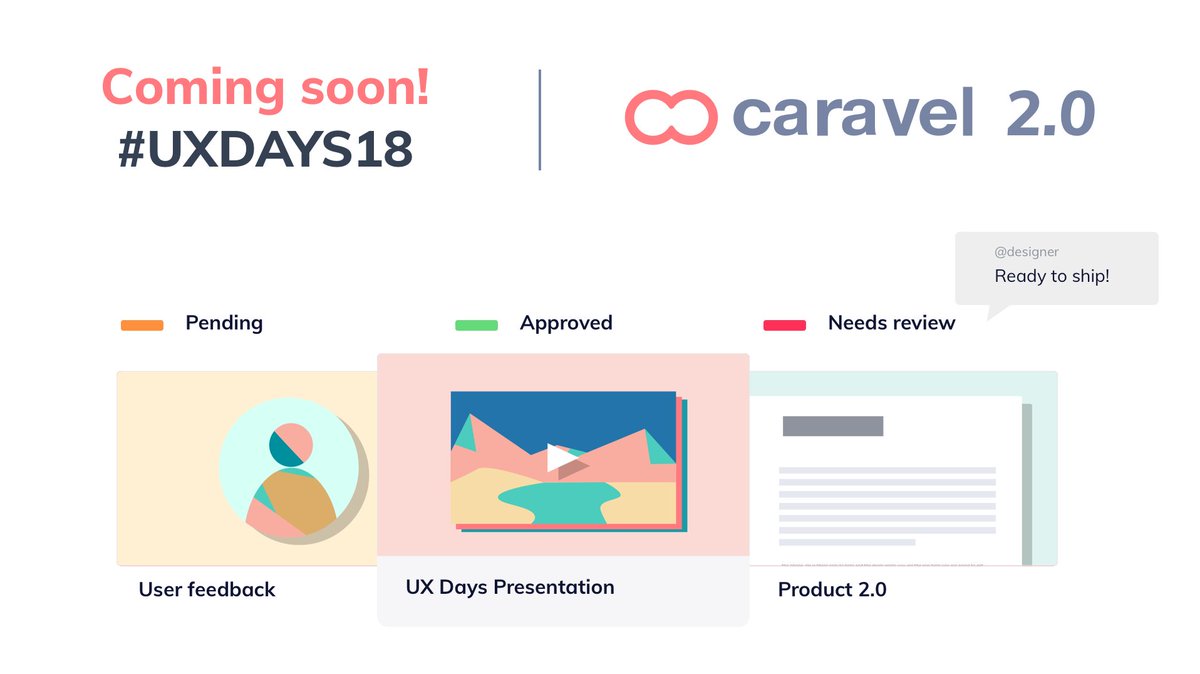 CaravelDesign's tweet photo. Can't wait to show you guys what we've been working on and see what you have to say!! 🙌 Less than a month left for our 2.0 launch #UXDAYS18 @flupa Stick around for more updates 😉
#uxdesign #uxstrategy #theUXkanban #userresearch #productdesign https://t.co/D9L2Tz1wsR