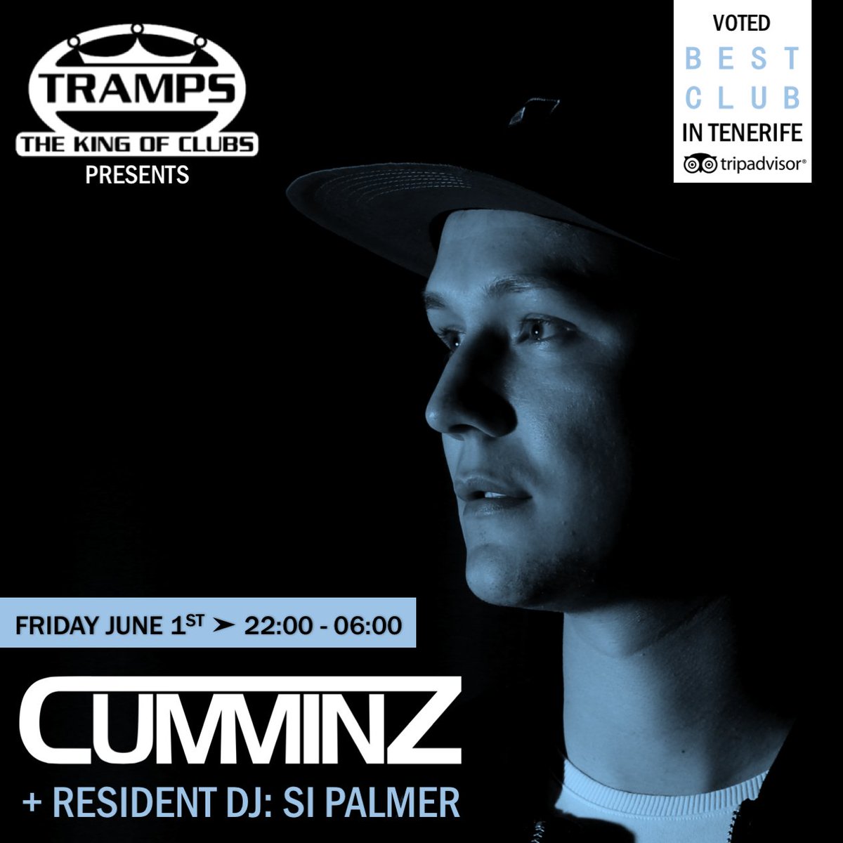 Cumminz_'s tweet photo. Excited to announce my first ever show in the Canary Islands on June 1st at the #1 Club in Tenerife: @Tramps_Tenerife, bringing the sounds of UK House! 😎 #House #Tenerife https://t.co/2lx6wvOnAi