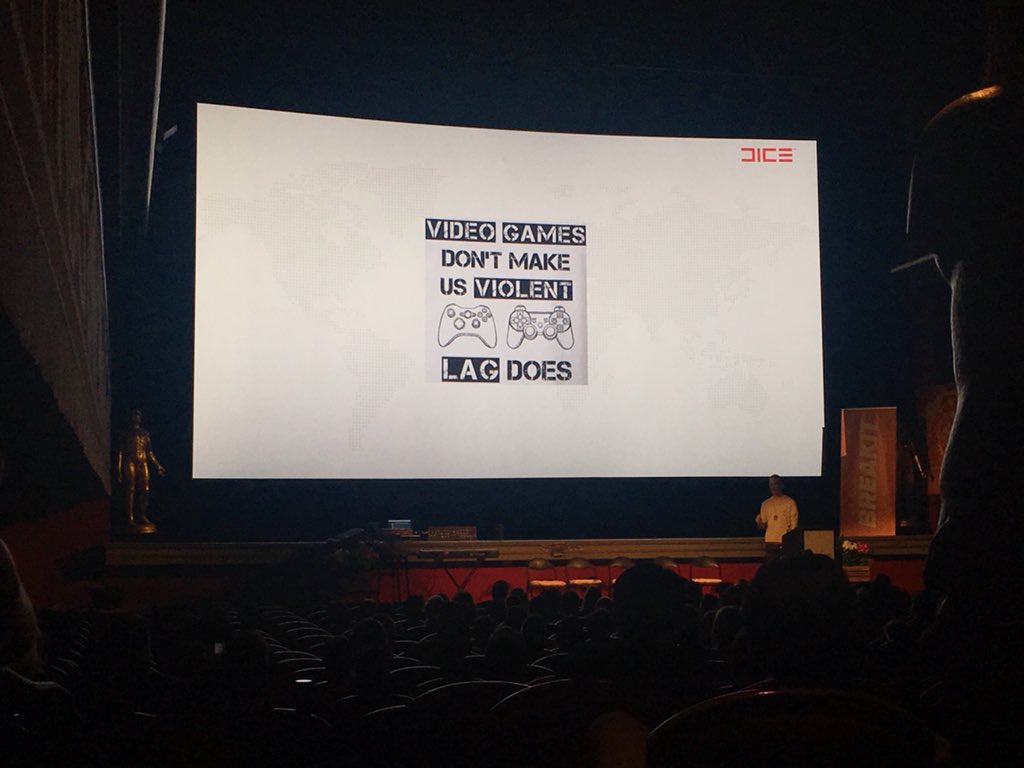 breakit_se's tweet photo. Sanna ord från @EA_DICE @ogabrielson ”Video games don’t make us violent – lag does.” #Gametech2018 #breakitevent https://t.co/rPo4uGC9St