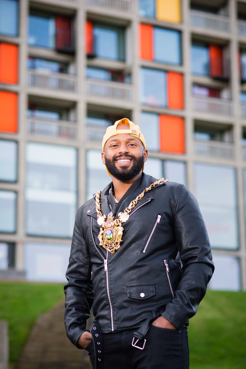 Magid Magid at the Park Hill flats