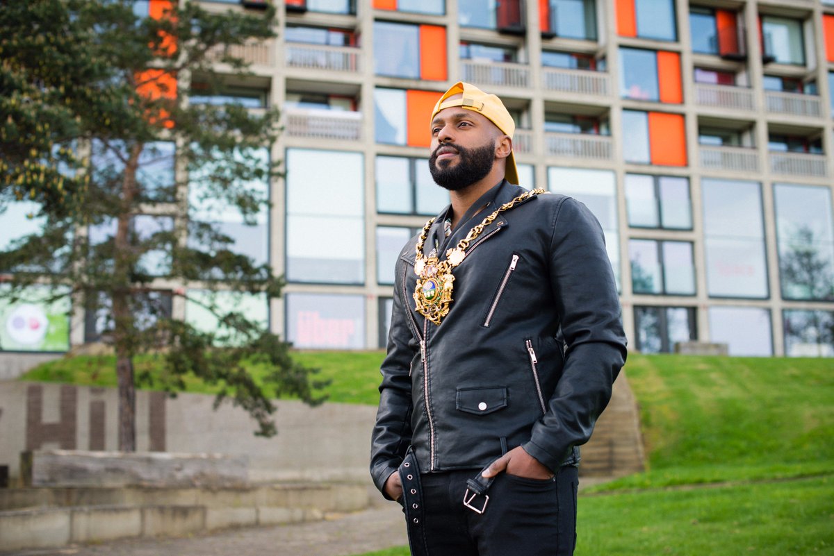 Magid Magid at the Park Hill flats