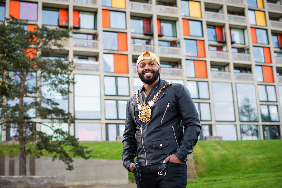 Magid Magid at the Park Hill flats