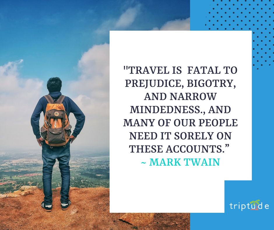 triptude's tweet photo. #Travel is fatal to prejudice, bigotry, and narrow mindedness., and many of our people need it sorely on these accounts.
.
.
#vacations #romantic #travel #holidays #triptude #travelblogger #traveling #travelblog #love #relationship #honeymoon #destinations #explorebeaches https://t.co/PNON9orAOX
