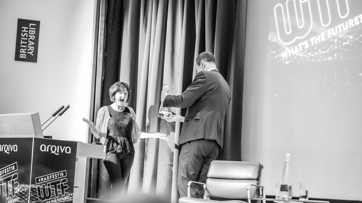 cheesescientist's tweet photo. #RADFEST18 @radioacademy @laurenlaverne Some radio fun yesterday... https://t.co/O4KoJeqTzG