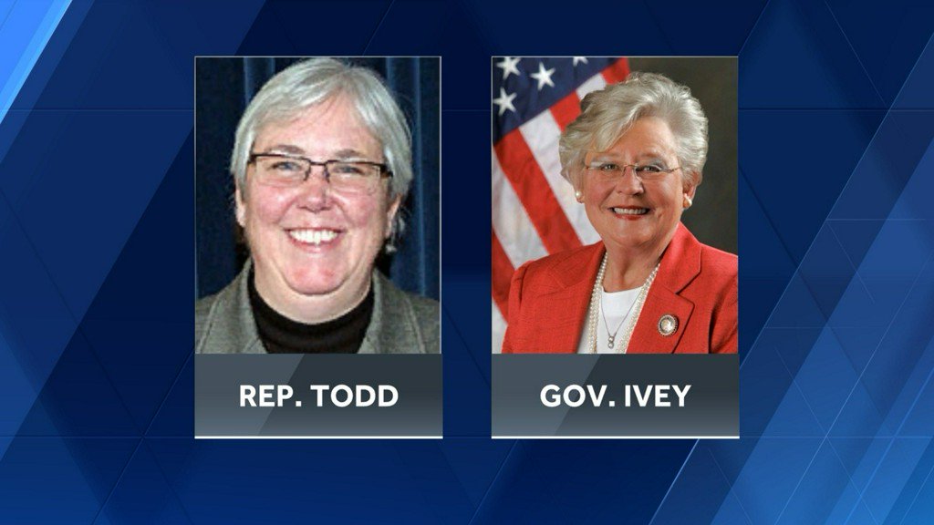 WVTM13's tweet photo. Openly gay lawmaker asserts Alabama governor is lesbian, Kay Ivey's camp responds https://t.co/lP5oPBJlzw https://t.co/HkxiCZjofL