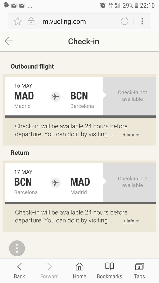 TillyandMoo's tweet photo. @vueling why can I not check in online when I'm flying at 1930 today? https://t.co/cR45HJOxfG