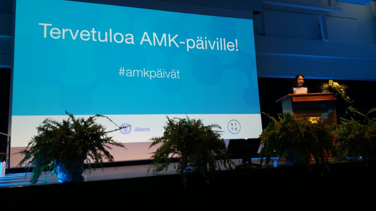 JKKamari's tweet photo. Ministeri @sannigrahn #amkpäivät haluaa #amk't mukaan EU-rahoitettavaan tutkimukseen https://t.co/KavbHTqqvB