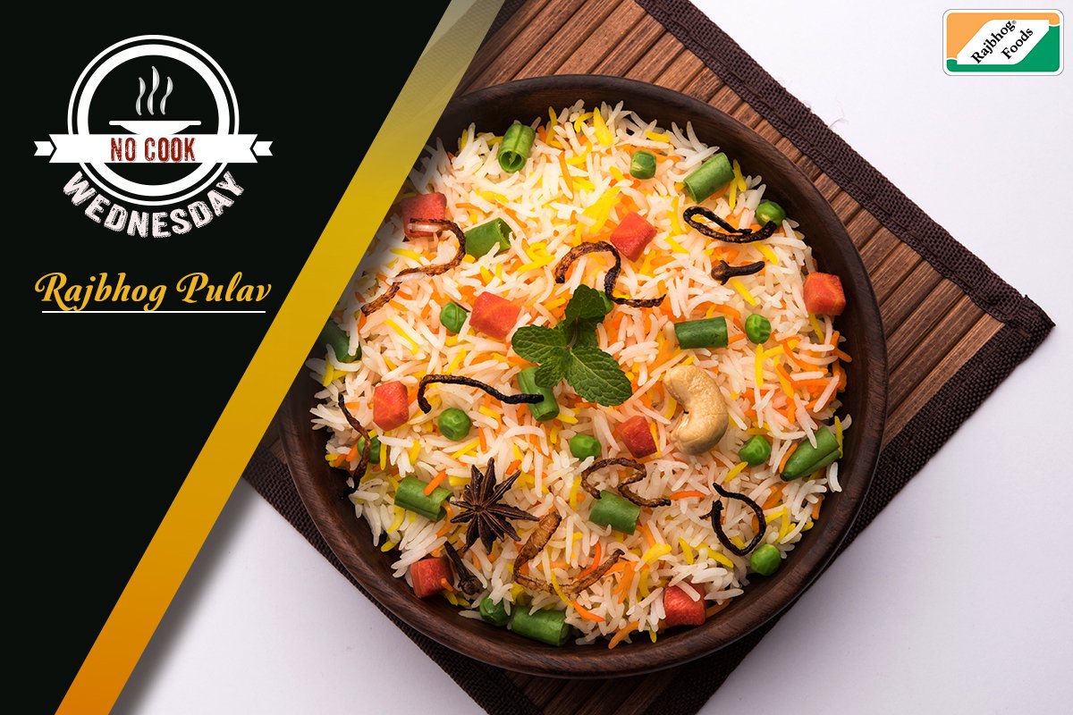 RajbhogFoodsInc's tweet photo. Days are great when you don’t have to cook, right? Enjoy a #NoCookWednesday with #RajbhogPulav from us! Shop from your nearest #ethnic grocery store. https://t.co/Khe2pnI2Y1