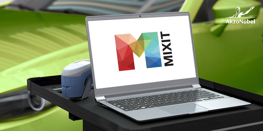 AkzoNobel's tweet photo. Taking color-matching to the next level. Introducing Automatchic in MIXIT, a combination of two of our innovative vehicle bodyshop tools into a single system. Read more here: https://t.co/PlhaQ5BWUf #Automatchic #MIXIT #vehiclerefinishes https://t.co/QJMCSB9U8e