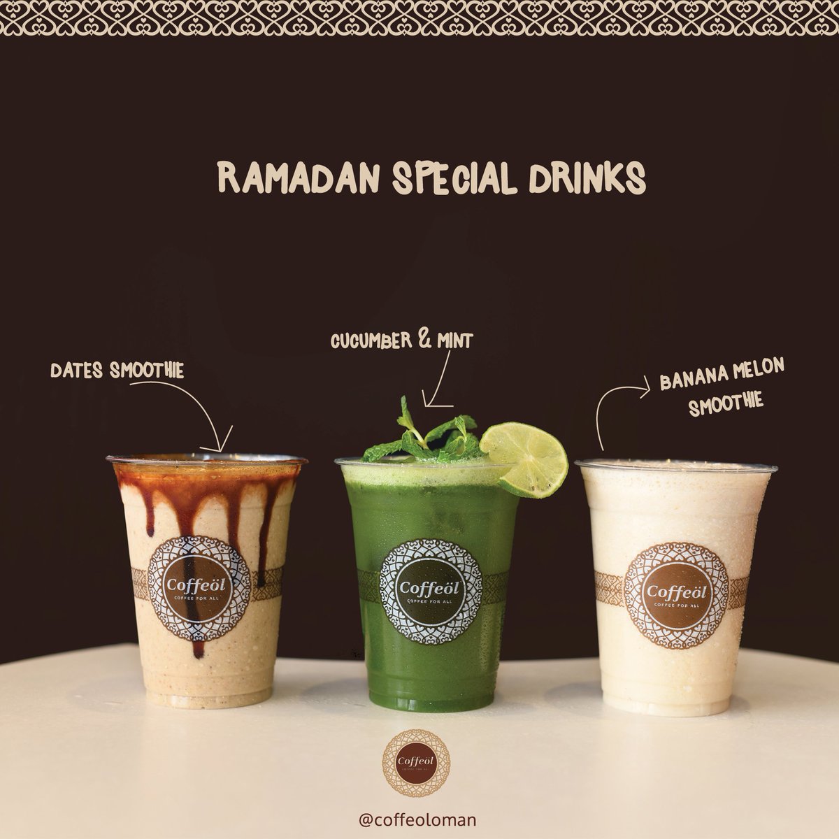 coffeolOM's tweet photo. رمضان أحلى بكثير مع مشروباتنا الخاااااصة
Signature Ramadan Drink from Coffee https://t.co/6Hg4Y1v5vE
