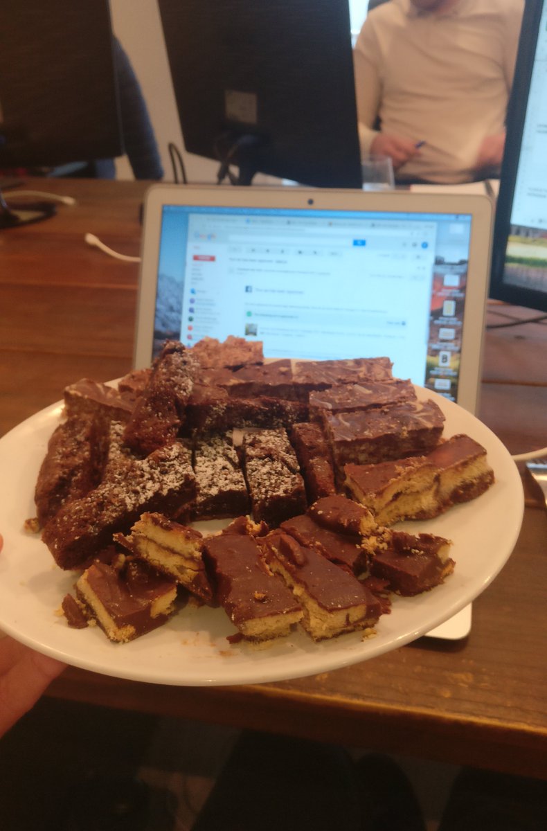 outsetagency's tweet photo. A birthday, a new baby and a new team member were all celebrated in the office yesterday! #InsideOutset #treats https://t.co/K1QuOFfPmg