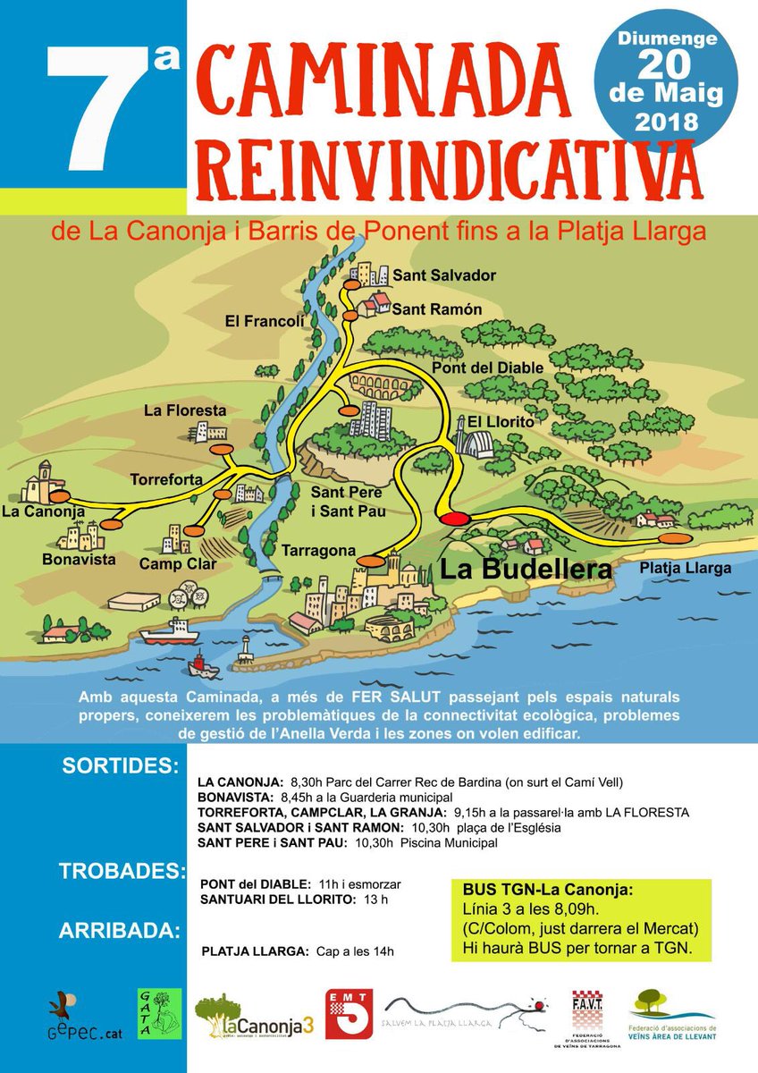 Si vols conèixer alguns dels últims paratges verds i verges que hi ha a la ciutat de Tarragona, des de bosc mediterrani a dunes de platja, en perill per actuacions urbanístiques massives, vine aquest diumenge!