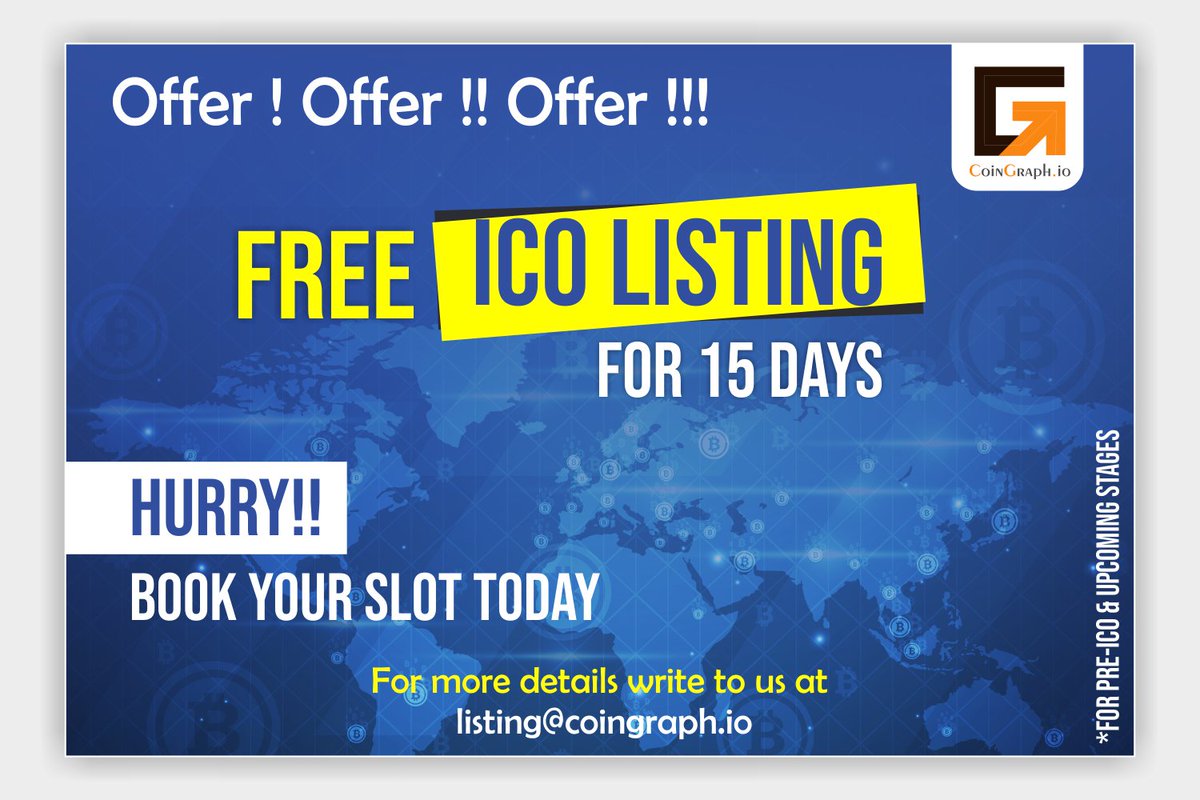 coingraphIO's tweet image. Do you want more investors for your ICO? Yes? 
List your ICO for free on coingraph now!

ow.ly/3bXz30k1tnf

#Free #ICO #listing_coin