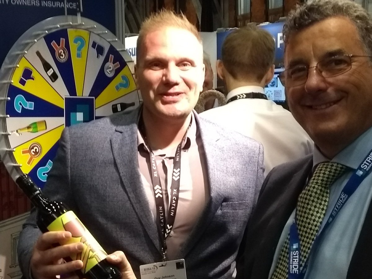miproperty_'s tweet photo. Double trouble as Gary and Michelle from Taylor Francis both win bottles of wine from Stride Group at #biba2018 stand E71 https://t.co/ccekDZF70i