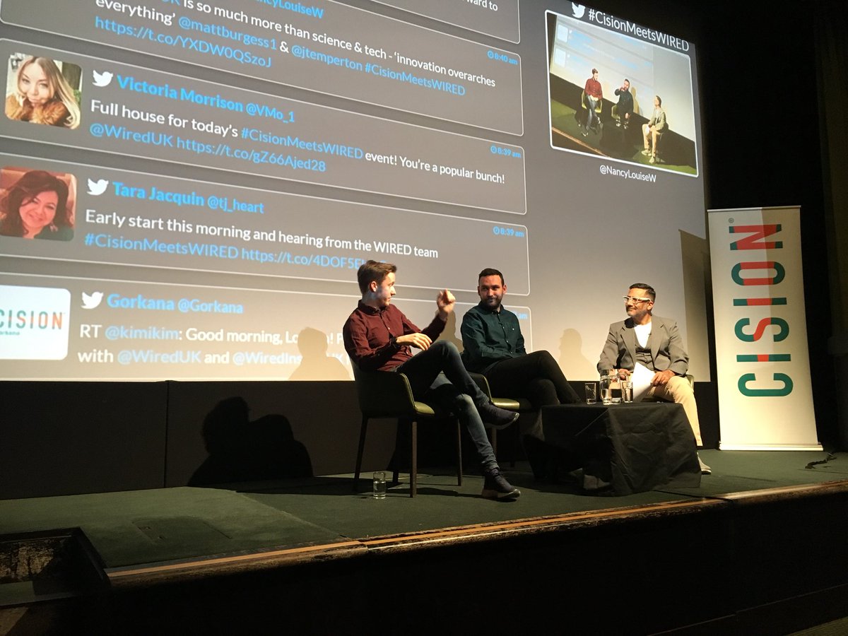 INGmedia's tweet photo. At @gorkana briefing this morning to learn how journos at @WiredUK are wired - it’s about giving unique insight not reporting news, with an emerging focus on how tech is intersecting and changing the world, politics, society, finance etc #cisionmeetswired https://t.co/A3UFFyvIL7