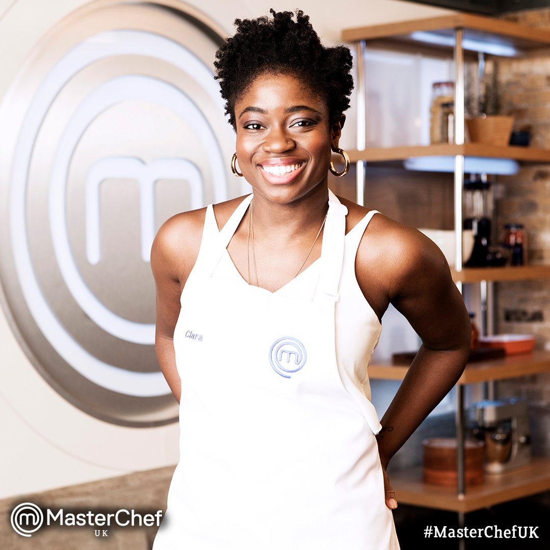 MasterChefUK's tweet photo. Next, on the Celebrity #MasterChefUK menu is Clara Amfo 📻, Frankie Bridge 👩‍🎤, Gemma Collins 📺 and Jay Blades💺! https://t.co/60uUtDbwyT
