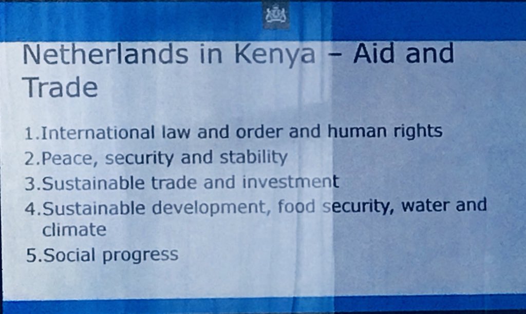 WetlandsIntEA's tweet photo. Netherlands in Kenya Aid to Trade to focus on key 5 areas Martine van Hoogstraten, Head of development cooperation #NLPartnersKE @NLinKenya https://t.co/Jza9SfpltQ