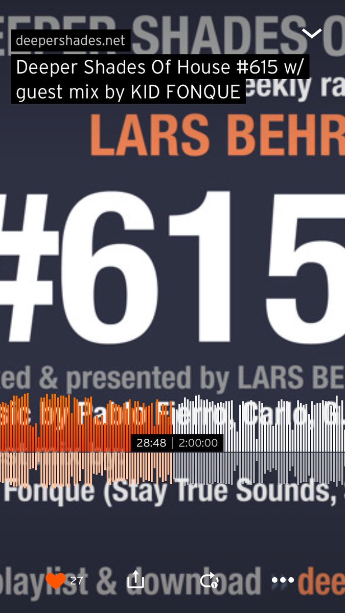 2218's tweet image. Playback @DeeperShades with Kid Fonque #615 #keepitdeep 🎶💯🔊💥