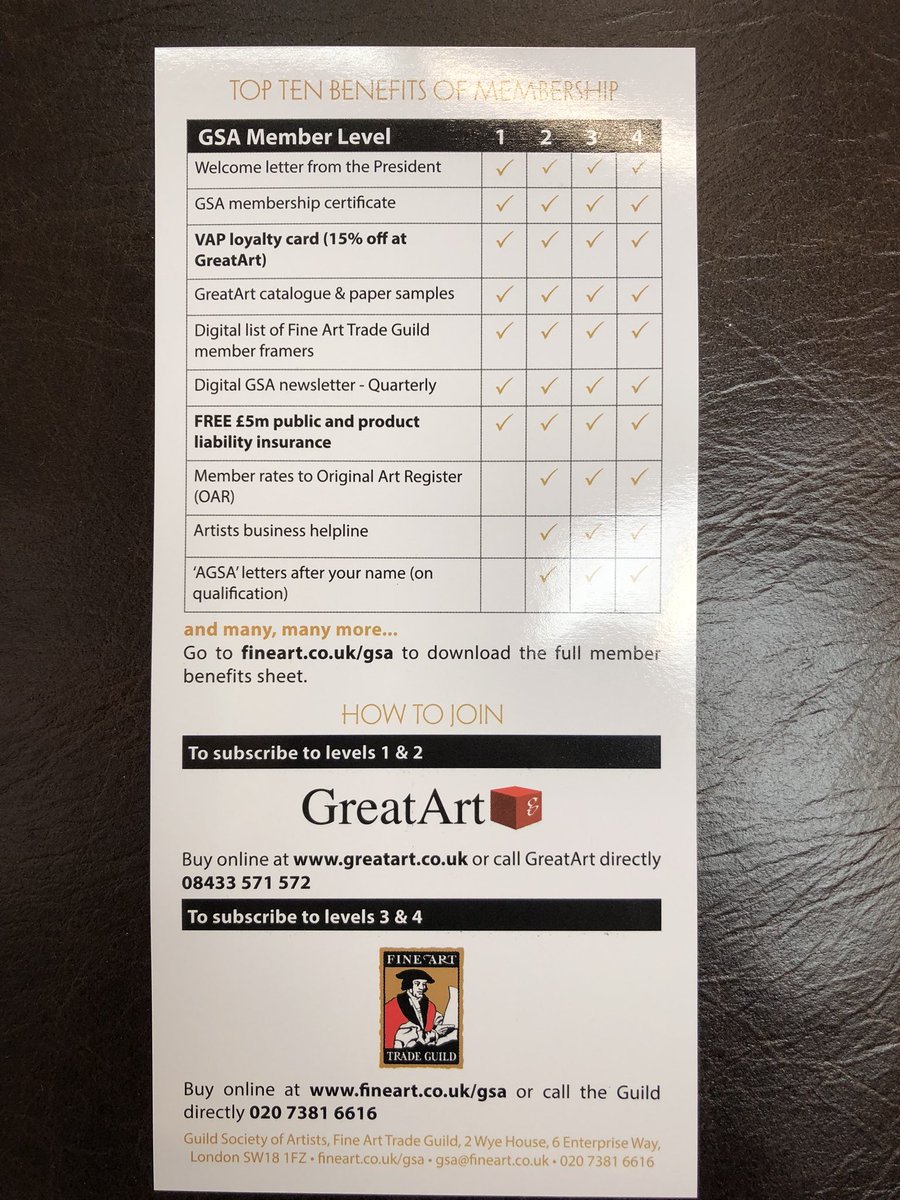 theframinglot's tweet photo. Our trade body @FATG is for the whole art and framing industry. Specific programmes for #artists now include Guild Society of Artists. Info leaflets available from us or visit https://t.co/32VBVoZ3jj https://t.co/uIQqPwwcW1