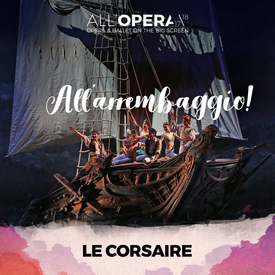 Raicomspa's tweet image. #16maggio Questa sera fatevi rapire dalla magia del balletto con l'esotismo raffinato de 🌴 Le Corsaire 🌊 alle ore 20 dal Teatro alla Scala live nei cinema partner di #AllOpera in tutto il mondo. 
Individuate il cinema più vicino 👉 buff.ly/2KM6sYd
