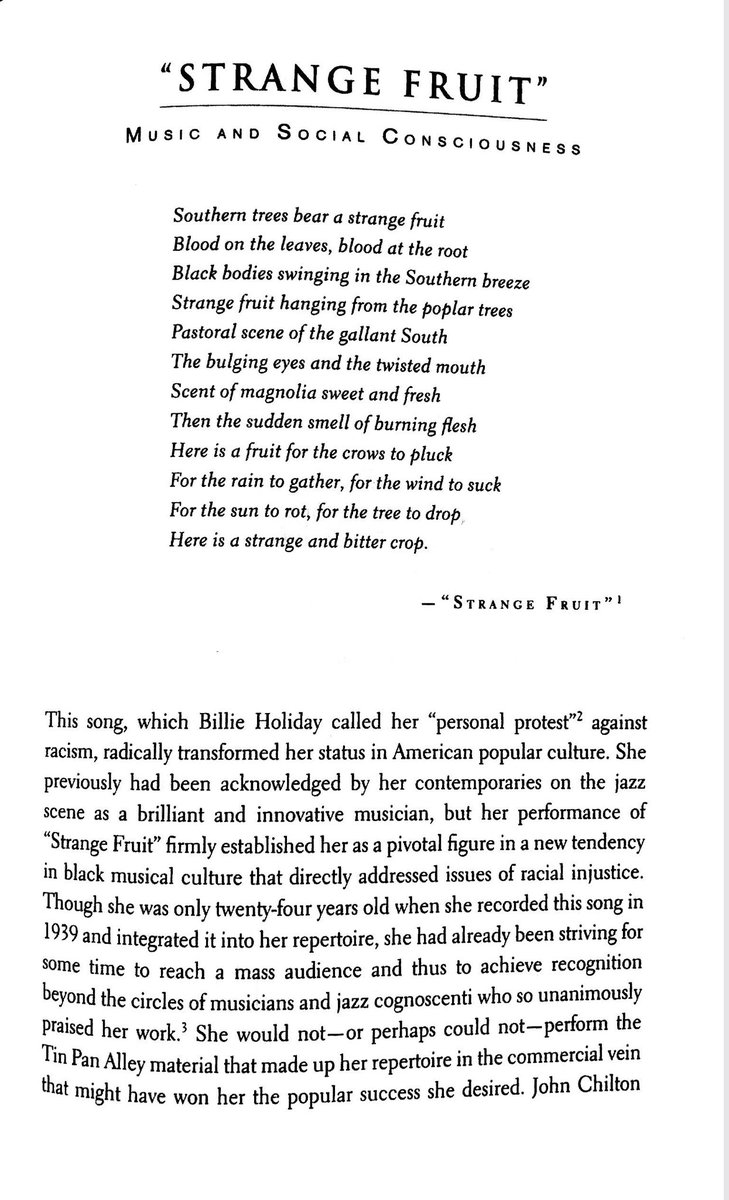 ChrisVanOliver's tweet photo. Ich wollte schon immer mal etwas von #AngelaDavis lesen.
Den Anfang mache ich mit einem Text aus "Blues Legacies and Black Feminism" der den ikonischen #BillieHoliday Song #StrangeFruite untersucht.
#ChrisBücherLog #BlackHistory #Jazz #CulturalStudies #Kulturgeschichte https://t.co/LAuQ9rqtld