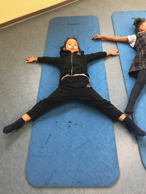 SGSD_PrimaryECA's tweet photo. The Ocean is the theme for Yoga Clubs this week! Can you spot some sea creatures? #octopuspose #giantoctopuspose #starfishpose #kidsyoga https://t.co/y5vIp4xMsy