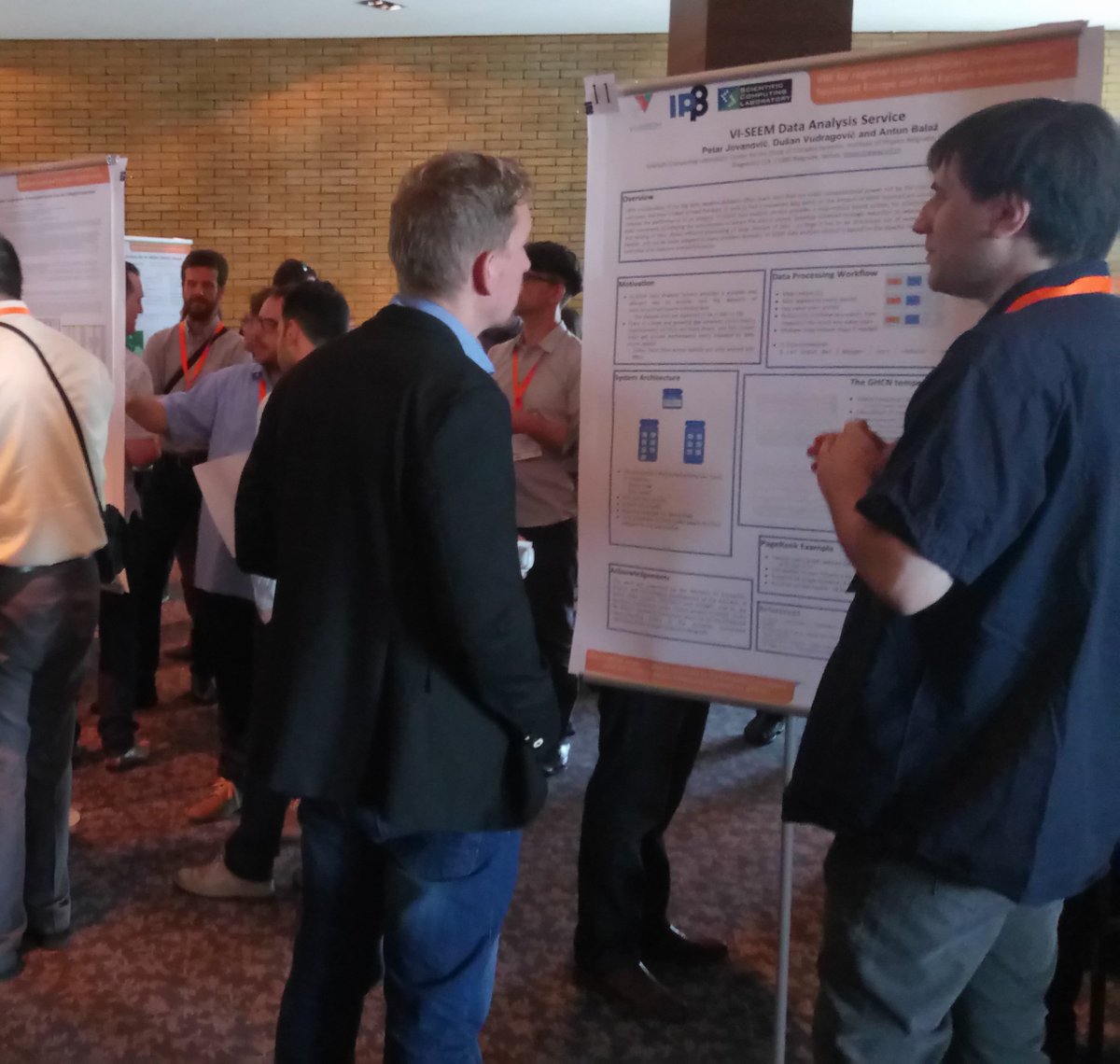 NI4OS_eu's tweet photo. #VISEEM international conference poster session features research projects and related initiatives from the Scientific fields of #LifeScience, #Climate and #DigitalCulturalHeritage. Many thanks to all presenters! https://t.co/pP3eeunlLZ