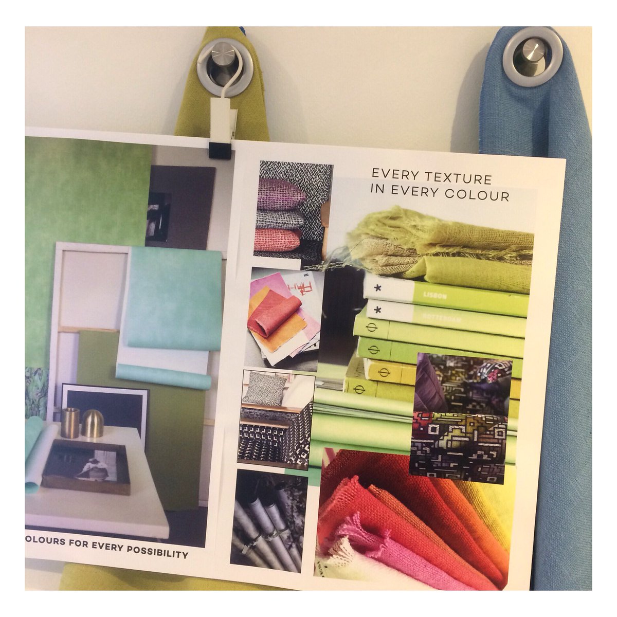 I N S P I R A T I O N kleur &amp; structuur; twee belangrijke aspecten in het interieur. Gelukkig hier boeken vol met veel verschillende structuren in de prachtigste kleuren! #inspiration #moodboard #colour #interior #designstudio #woonwinkel #Leiden #leidenshopping #designersguild