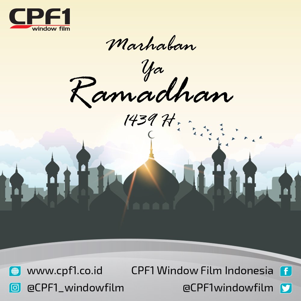CPF1WindowFilm's tweet image. Selamat menunaikan Ibadah Puasa bagi yang menjalankanny.
.
The Most Valuable Window Film
.
#CPF1 #WindowFilm #Otomotif #Car #Accessories #UVrejected #TSER #marhabanyaramadhan #ramadhan #ramadhankareem
