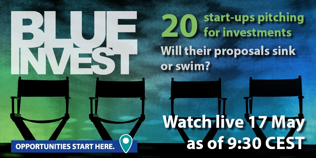 20 🔝 projects will pitch their innovative ideas to potential investors tomorrow at #BlueInvest, an #InvestEU event dedicated to #BlueEconomy. Will their proposals sink or swim? Find out LIVE 🔴 at europa.eu/!RB46xD or on our Facebook page