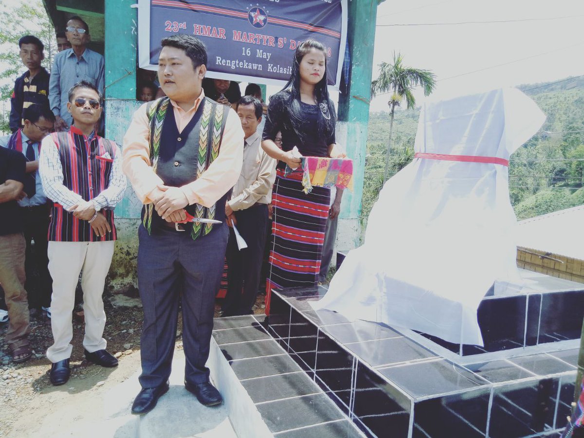 GinGangte's tweet photo. #Mizoram: Remembering their #martyrs who laid down their lives for #Hmarram, the #Hmar community observes May 16 as #HmarMartyrsDay.
In #Kolasib, the #HmarMartysDay was orbserved at Kolasib Rengtekawn today with Prez of Kolasib Block Congress Committee attending as Chief Guest https://t.co/vZhtTENE0p