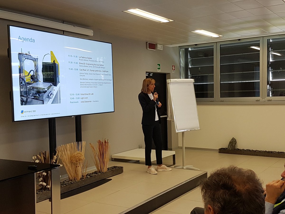 elmec_it's tweet photo. .@cora_marta introduce il panel sul #3dprinting per l'inaugurazione di #elmec3d #AdditiveInnovation https://t.co/faL9apMKOR