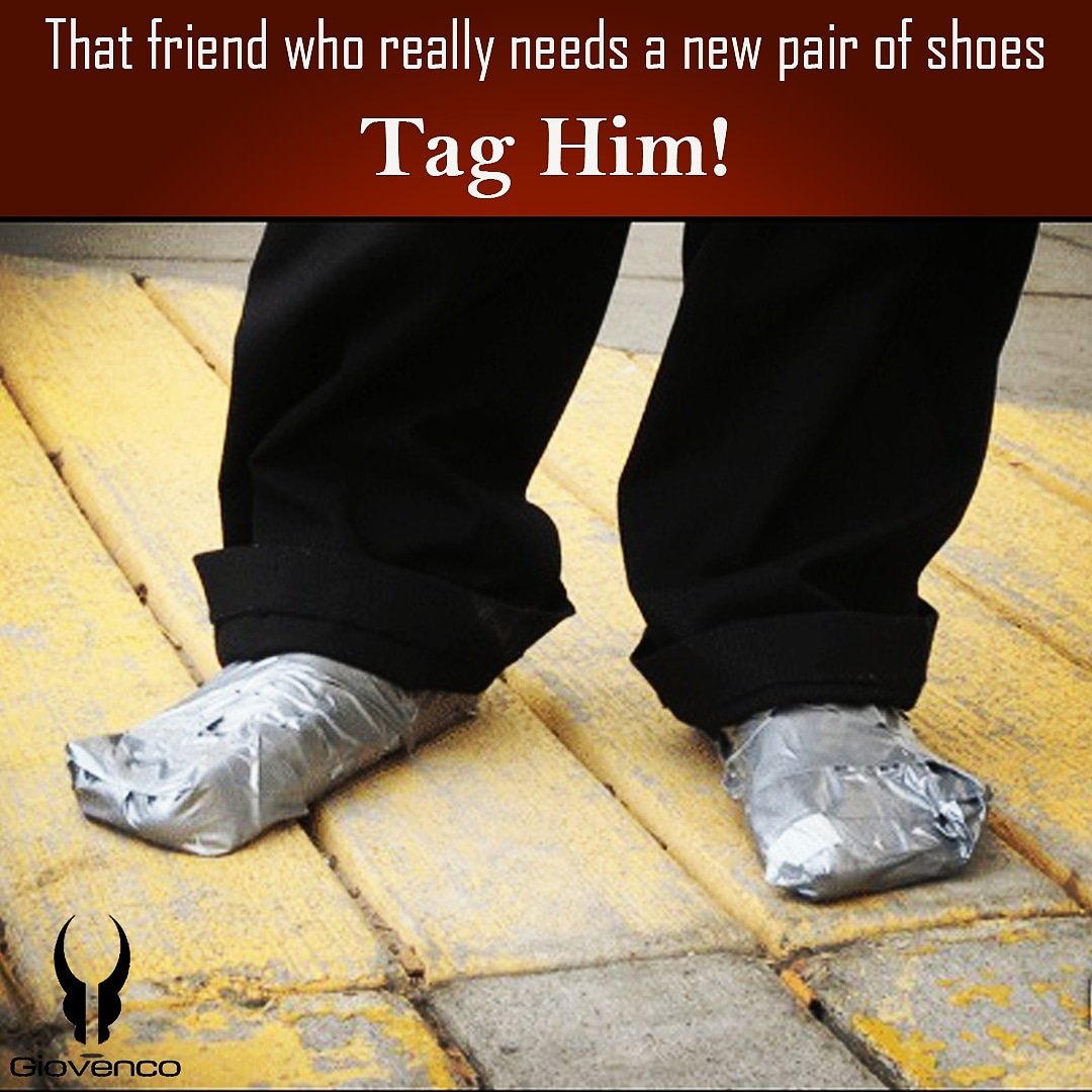 GiovencoIN's tweet photo. Help a friend! Not every guy is good at choosing the right pair of shoes. It's your responsibility to guide him in the right direction. Tag him to help him choose the right pair. 1 tag = 1 help 🤘
.
#giovenvo #mensfashion #bodylanguage #statementpiec #manwithstyle #dressshoes https://t.co/8UDi3h6gFi