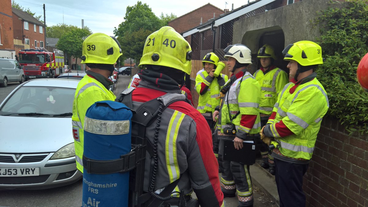 nottsfire's tweet photo. Crews from #LondonRoad , #Stockhill, #Stapleford, #Carlton and #WestBridgford are on #PeelStreet taking part in an exercise in caves underneath the road. Don't be alarmed - fire engines on the scene!We are testing our BA procedures in a new environment! #CreatingSaferCommunities https://t.co/4J6gVri8ix