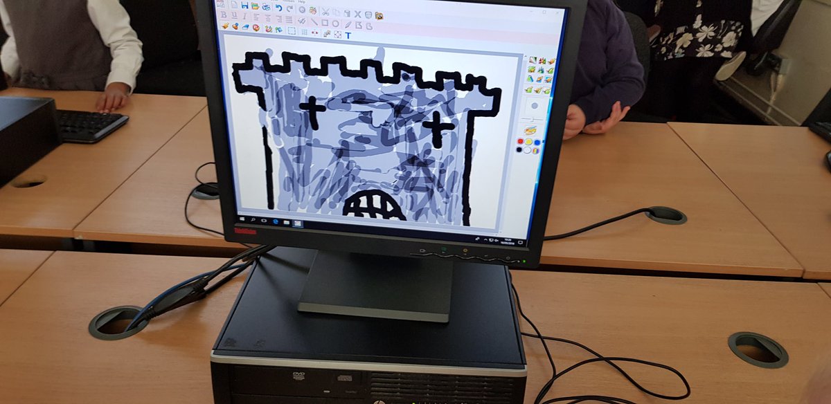 DigitalLPS's tweet photo. Check out these awesome castles P2 have made on #textease paint. They have a trip to a castle tomorrow...I wonder if it will look anything like their pictures! #NDLW18 https://t.co/Eg8U1mTApn