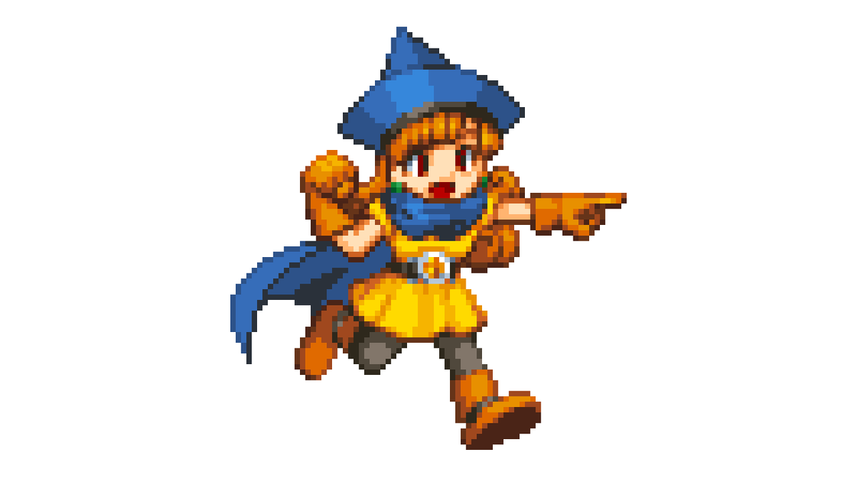 フラッグさん ファミコン ドラゴンクエストiv 導かれし者たち アリーナ Enix ドット絵 Pixelart