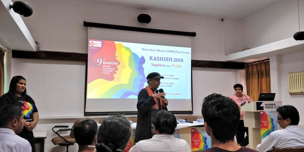 QKnitFoundation's tweet photo. 'Every individual is unique but they are human beings in the end'!
- @sridharrangayan
@KashishMIQFF  Press conference 2018
#TogetherWithPride  #LetsRockTheCity
#KASHISH2018 
#FilmFestival
#LGBTQ
#LGBT
@mumbaipressclub https://t.co/Qypaw3viow