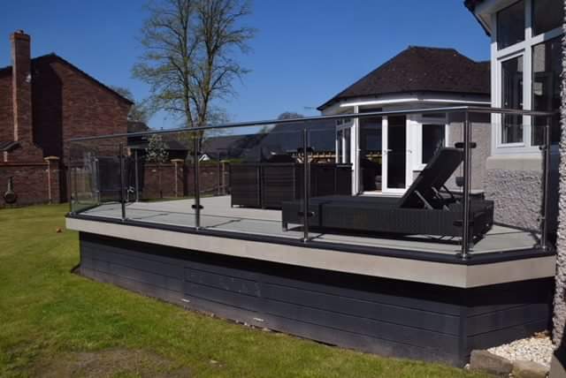 ultimatedecking's tweet photo. Recent garden renovation in Cheshire using Millboard decking with stainless steel and glass balustrade ... another happy customer #bringonthesummer https://t.co/syIQon2Rj5