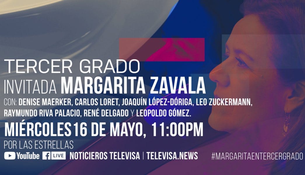 mexicolibretab's tweet photo. La noche de hoy es el turno de #MargaritaZavala en #TercerGrado los invitamos a seguir la transmisión. https://t.co/lcWrbxzDTA