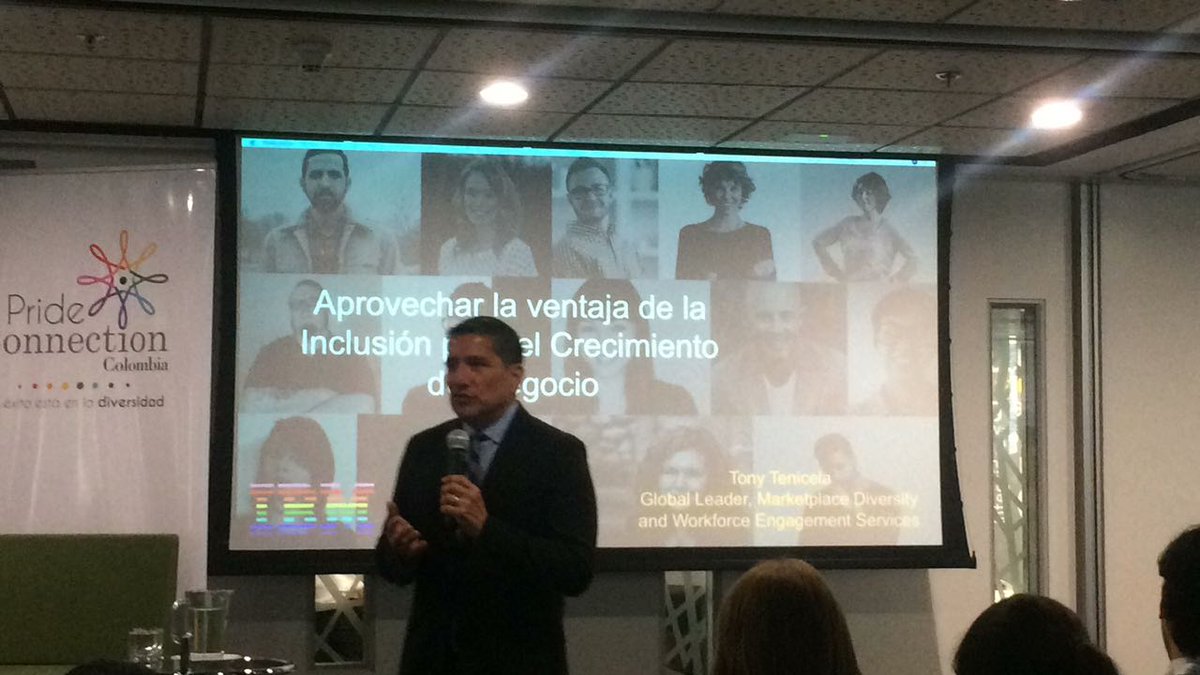 EYColombia's tweet photo. Tony Tenicela, Global Leader Marketplace Diversity and Workforce Engagement Services de IBM, habla sobre la importancia de la inclusión en las compañías. #PrideConnectionCo https://t.co/MznaRcWZtk
