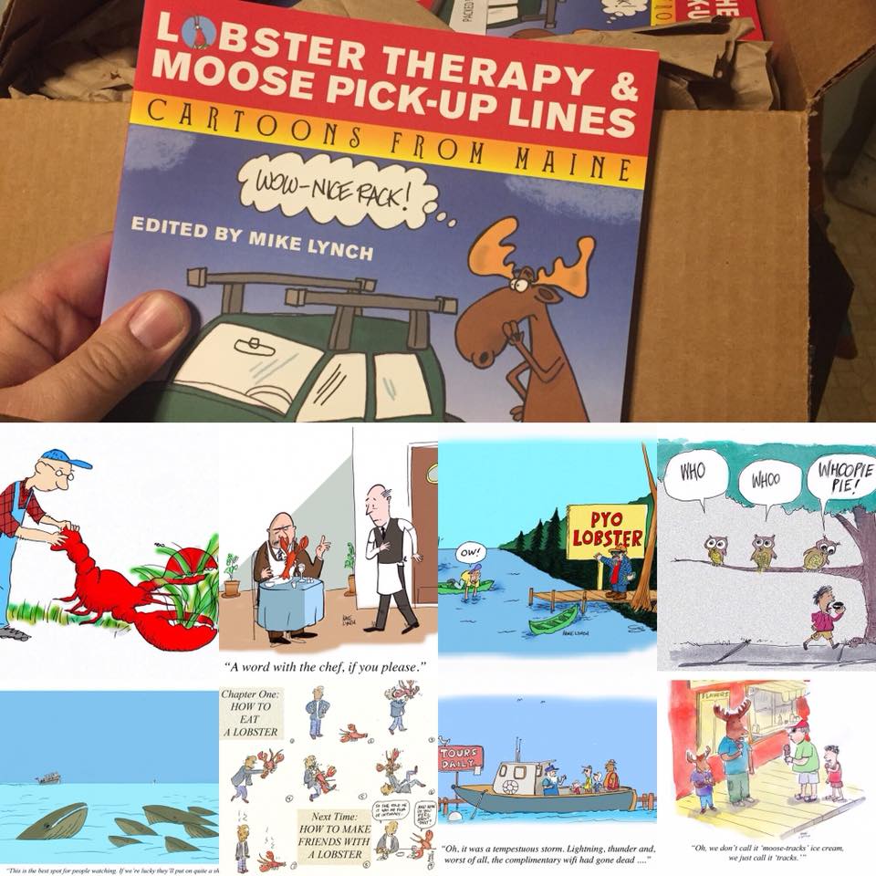 lynchcartoons's tweet photo. Three days left for our Maine cartoon book Kickstarter! Thx to all of u who have supported this! Wow! #kickstartercampaign #cartoon #book #maine #lobstertherapy #lobster #moose #bear #johnKlossner #DavidJacobson #billwoodman #JeffPert
 
 https://t.co/ldWvhaN6AX https://t.co/Co3Wnwf0nM