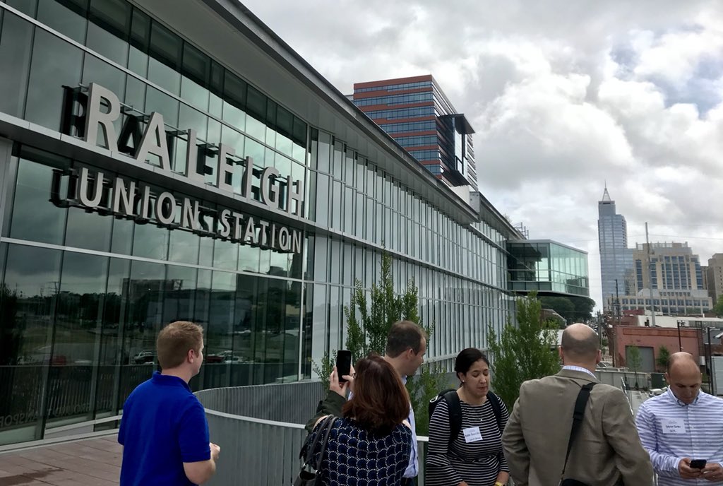 SharonDMcCloud's tweet photo. More reasons to love Raleigh. Getting a behind the scenes tour of the new Union Train Station with @raleighchamber’s #LeadershipRaleigh. #LR36 #iloveRaleigh https://t.co/TpIIAAOykY