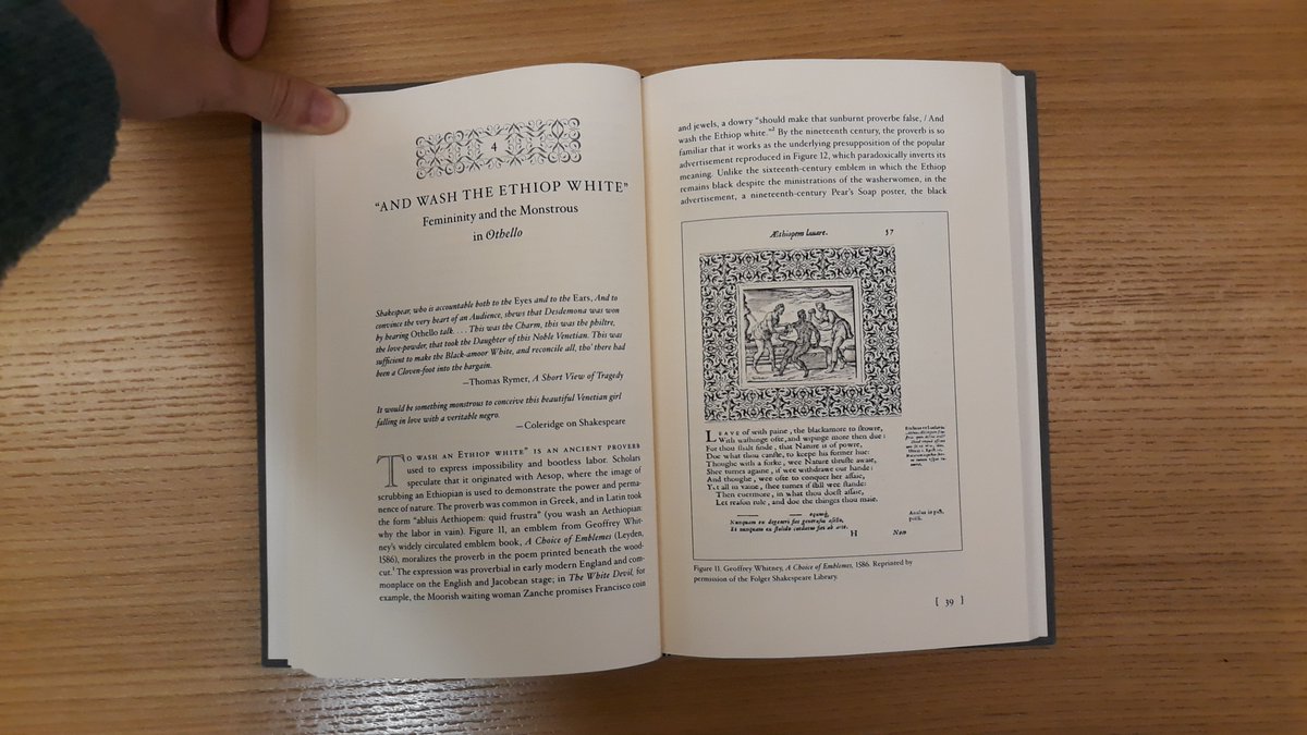 Karen Newman's essay in her book Essaying Shakespeare discusses the concept of 'monstrosity' as it relates to Othello, and the ways that the portrayal of race in the play intersects with gender and eroticism.