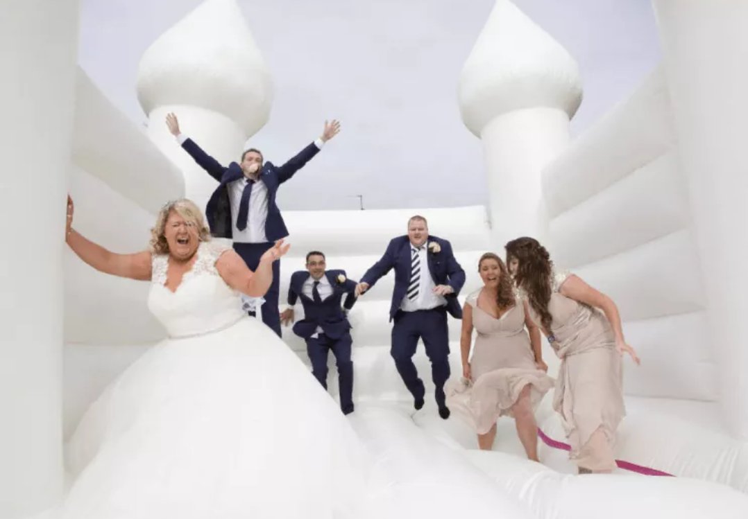 MatesThree's tweet image. Is a wedding themed bounce house something you'd like to see as an option offered by Three Mates in the future? Let us know with a like and a comment below! #DJ #Wedding #Bride #Groom #PhotoBooth #Photography #BounceHouse #Event #Party #ThreeMates