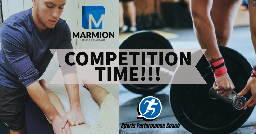 COMPETITION TIME!! 
WIN 
- 100euro Voucher to Marmion Sports Injury &amp; Massage 
- 1 month online training and conditioning plan by The Sports Performance Coach @thesportpcoach 
TO WIN 
1) Like @marmionmassage twitter page 
2) Retweet This post