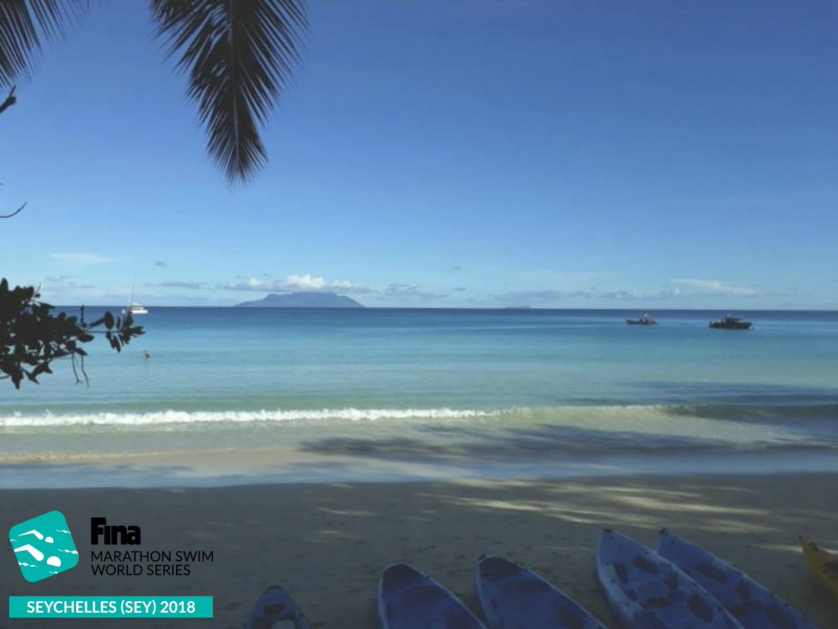 WorldAquatics's tweet photo. Life is good! 😎
Next stop of the FINA/HOSA Marathon Swim World Series is Seychelles! 🏊♂️
Beau Vallon can't be any more beautiful and ideal for our #openwater swimmers, don't you think? 😍
📺LIVE on https://t.co/l07Wo7k1gt
LIVE RESULTS on https://t.co/wfMwlwJm7R
#MSWS18 https://t.co/xHd8kkMssO
