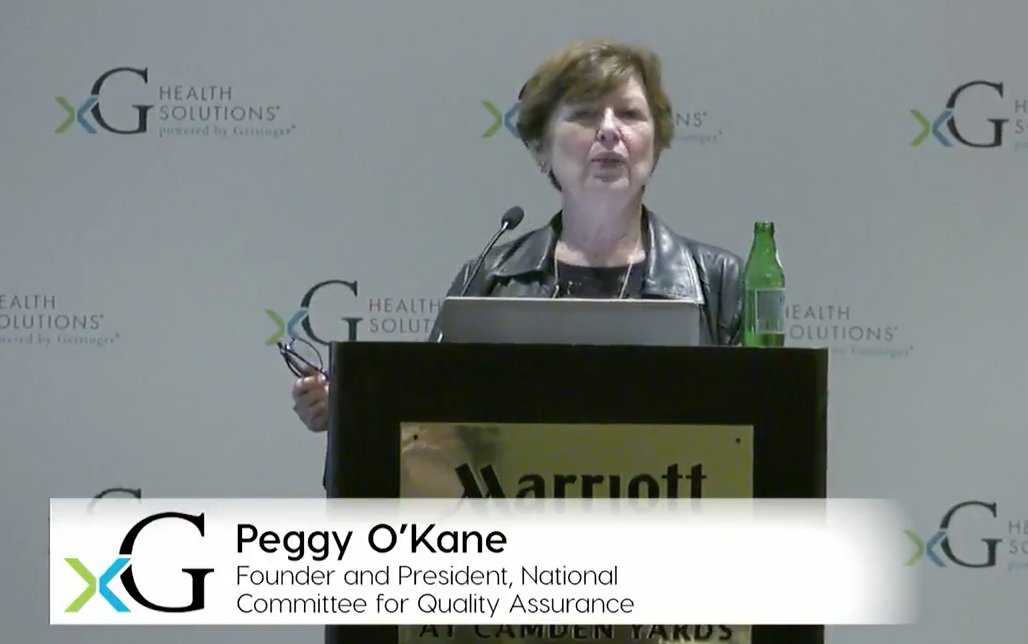 "We're shining a light on what healthcare is achieving." <a href="/PeggyNCQA/">Peggy OKane</a> at #xGInnovations18 "