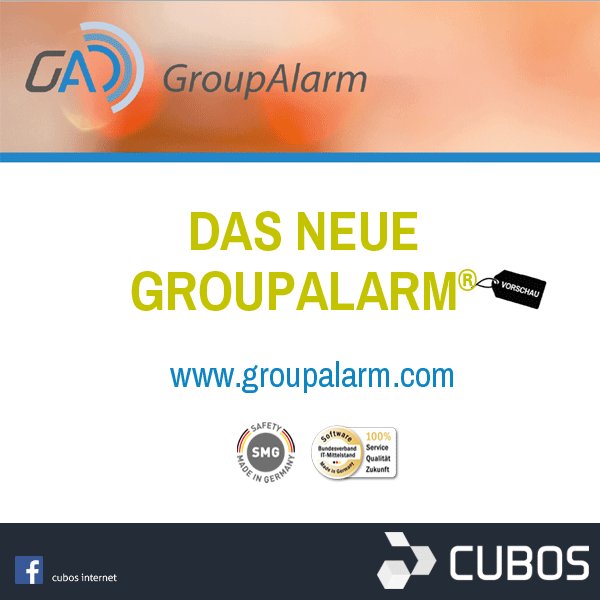 🆕🆕 Ihr habt lange genug darauf gewartet. 🆕🆕
Heute erhaltet ihr endlich die Vorschau auf das neue intelligente GroupAlarm®. Einen Einblick in die moderne, intuitive und völlig frustfreie Alarmierung gibt´s unter: groupalarm.com
 #GroupAlarm®
 #WirAlarmierenMenschen