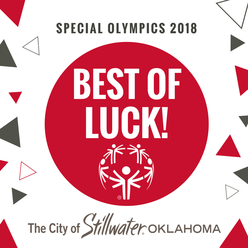 StillwaterOKgov's tweet photo. Let the games begin! We'd like to welcome all the Special Olympics Oklahoma athletes, coaches &amp; family members to Stillwater this week. We're cheering for you! #StwOK #SpecialOlympics https://t.co/WoyLj6tMUH