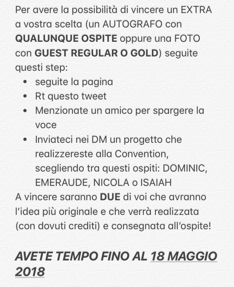 SHADOWTVITA's tweet photo. Allora abbiamo deciso di regalare un DUE EXTRA (per chi parteciperà alla Convention)! Per partecipare, seguite le istruzioni qui sotto 😊
La deadline purtroppo è MOLTO VICINA, quindi affrettatevi !!! https://t.co/IP3uGM3DYn